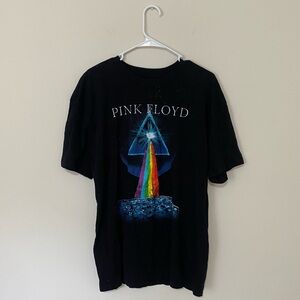 Unisex Pink Floyd Hollister Black Oversized Fit Grpahic Band Tee T-Shirt Size L